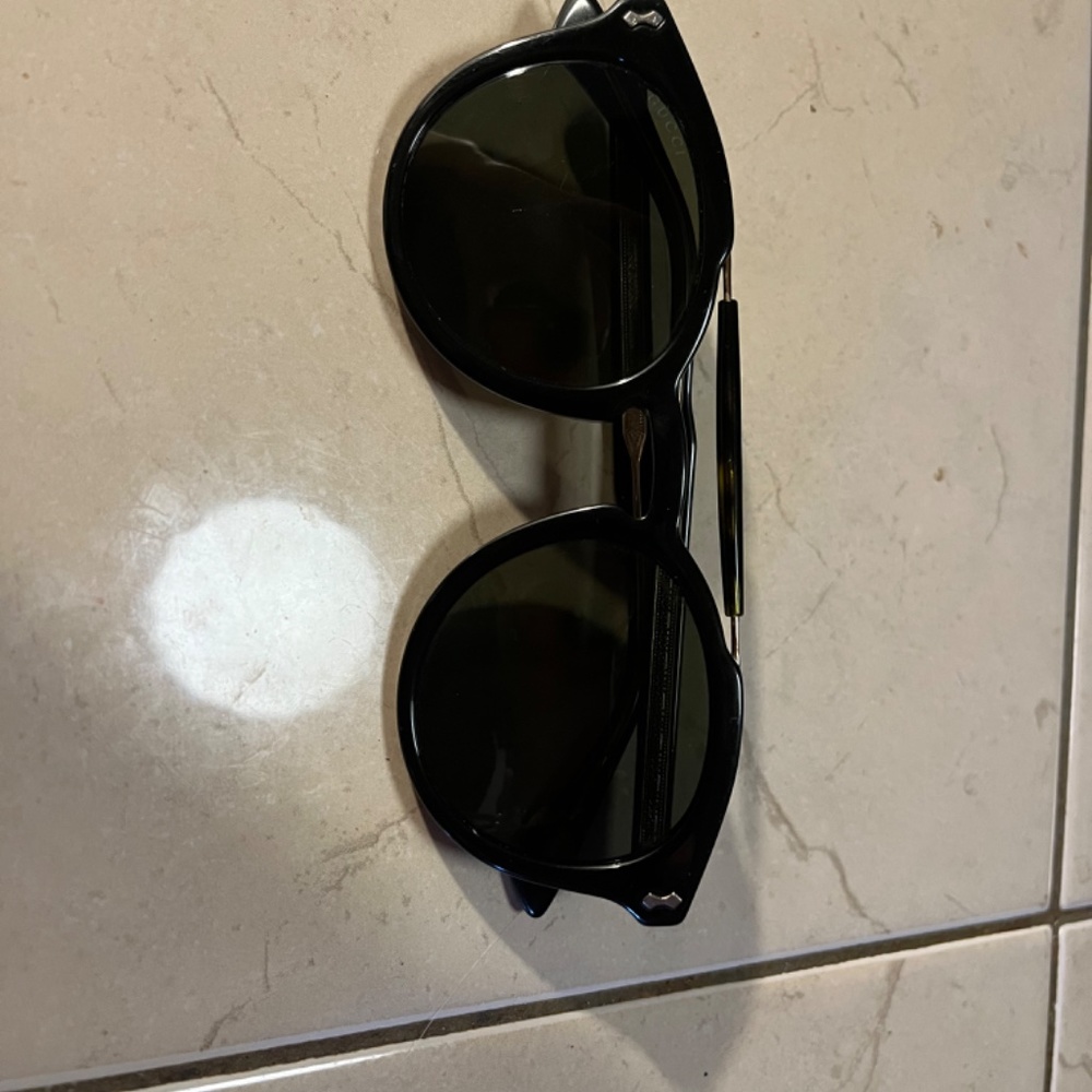 Gucci Round-frame Acetate Sunglasses in Black for Men - Picture 3 of 3